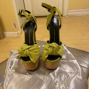 Giuseppe Zanotti Suede Platform Heel with Bow👠